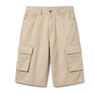 Beige Knee Length Karl Kani Cargo Shorts