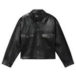 Black Karl Kani Hendrix Leather Jacke