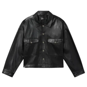 Black Karl Kani Hendrix Leather Jacke