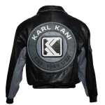 Black Karl Kani Leather Highgate Jacke-back