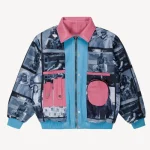 Karl Kani Alexandria Jacke in Pink and Blue-reversible