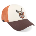 Karl Kani Serif Patched Brown Trucker Cap-front