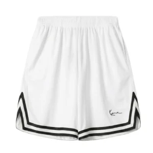 White Karl Kani Signature Mesh Shorts