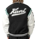 Black karl Kani College Jacke-back