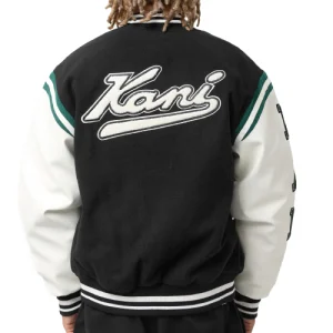 Black karl Kani College Jacke-back