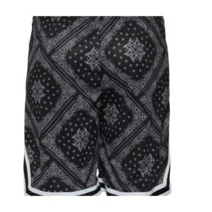 Karl Kani Black SIGNATURE PAISLEY Shorts with stylish paisley pattern and comfortable streetwear fit