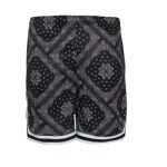 Karl Kani Black SIGNATURE PAISLEY Shorts with stylish paisley pattern and comfortable streetwear fit