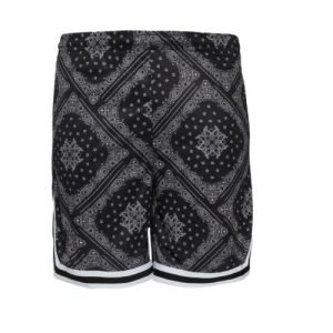 Karl Kani Black SIGNATURE PAISLEY Shorts with stylish paisley pattern and comfortable streetwear fit