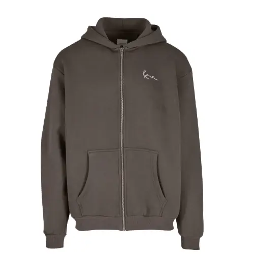 Karl Kani Chest Signature Zip Hoodie Grey Karl Kani Chest Signature Zip Hoodie Grey