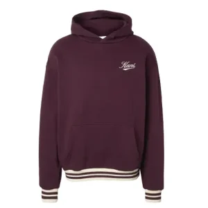 Karl Kani Cursive Varsity Oversized Dark Red Hoodie