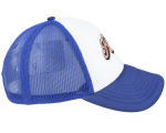 Karl Kani Diner Cap Blue/White retro streetwear cap with blue and white color design, curved brim, and adjustable strap