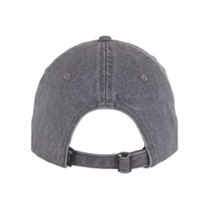 Karl Kani Grey Varsity Star Cap in Grau mit gesticktem Karl-Kani-Logo und Vintage-Waschung im Streetwear-Stil.