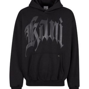 Karl Kani black hoodie premium streetwear sweatshirt with relaxed fit, hood, and kangaroo pocket
