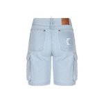 Karl Kani Light Blue Retro Cargo Shorts aus hellblauem Denim mit seitlichen Cargo-Taschen und lässigem Streetwear-Design