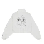 Karl Kani Lyte White Cropped Bomber Jacke-back-