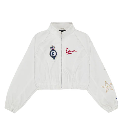 Karl Kani Lyte White Cropped Bomber Jacke Karl Kani Lyte White Cropped Bomber Jacke