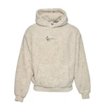 Karl Kani Metal Signature Teddy Hoodie White