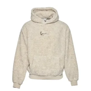 Karl Kani Metal Signature Teddy Hoodie White