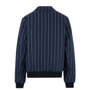 Karl Kani Pinstrips Dark Blue Bomber Jacke-back
