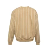 Karl Kani Small Signature Crew Sweater in Sand with embroidered chest logo, crew neck, and ribbed trims.-back