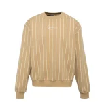 Karl Kani Small Signature Pinstripe Sweater Sand White