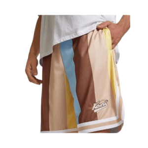 Karl Kani Multicolor Loose Label Shorts with vibrant details and comfortable loose-fit design
