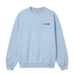 Light Blue Karl kani Logo Detail Crew Neck Sweater