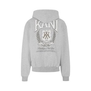 Karl Kani Zip-up sweatshirt grey melange im modernen Streetwear-Design