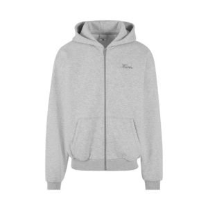 Karl Kani Zip-up sweatshirt grey melange im modernen Streetwear-Design