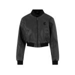 Karl Kani Faux leather black jacket in moderner schwarzer Lederoptik