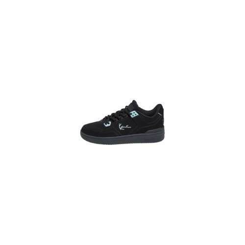 Karl Kani Black Ice LXRY Sneaker Low Schwarz Karl Kani Black Ice LXRY Sneaker Low in Schwarz mit hellblauen Details und klassischer Schnürung auf weißem Hintergrund.