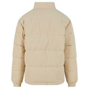 Karl Kani Sand Winter Jacket – Beige Winterjacke von vorne auf neutralem Hintergrund