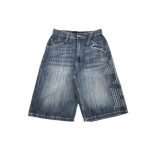 Karlkani Blue Denim Shorts in modernem Streetwear-Stil