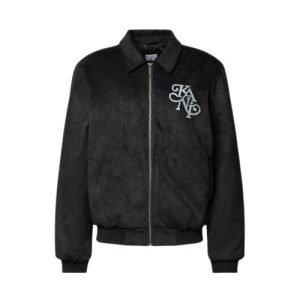 Karl Kani Leather jacket in black mit modernem Streetwear-Design
