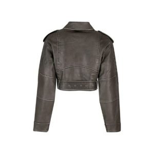 Karl Kani Faux leather black jacket in Schwarz mit modernem Streetwear Design
