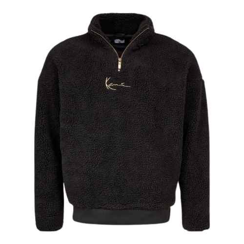 Karl Kani Sweater in Black Karl Kani Sweater in Black aus schwarzem Fleece mit hohem Stehkragen