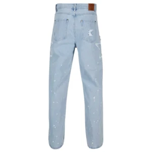 Karl Kani OG Baggy Paint Splatter Bleached Blue Jeans-back
